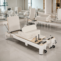 Reformer Pilates Professionnel Certifié 2026 en Aluminium Beige Pliable pour Usage Domestique et Entraînement Pilates – Prix Usine