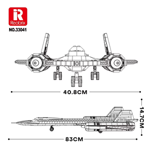 EN STOCK 33041 Bloques de Construcción de Avión Militar SR-71 Blackbird, Modelo de Ladrillos de Avión de Combate, Juguetes de Ensamblaje para Niños, Regalo de Navidad - Product Image 4