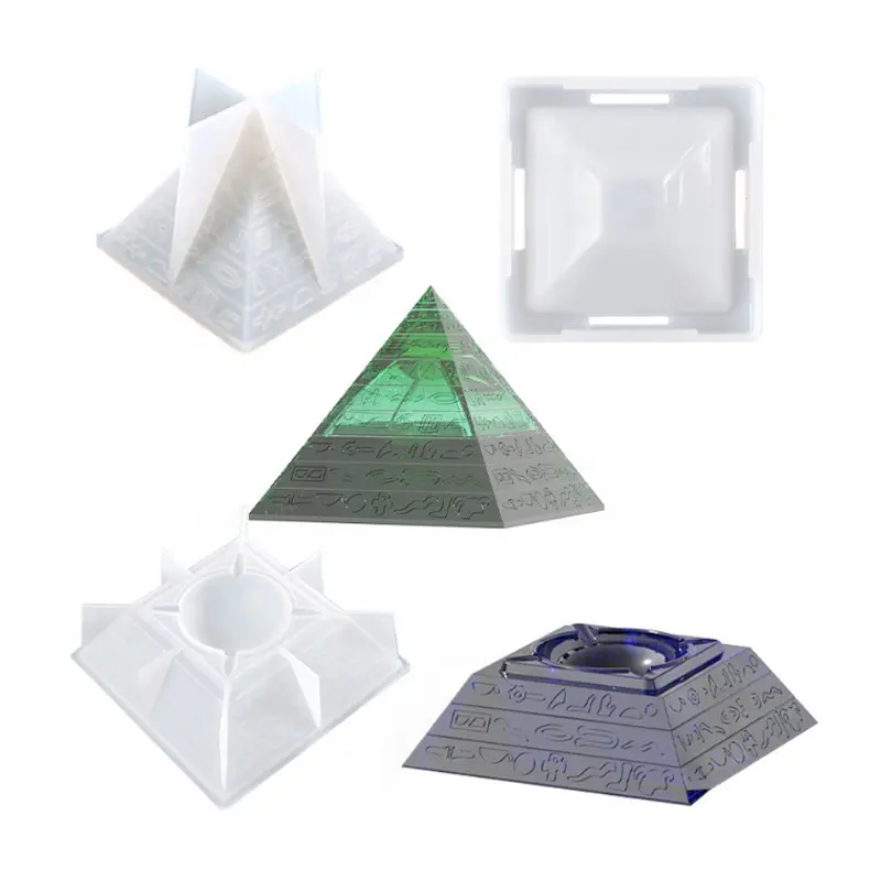 Large Pyramid Ashtray Silicone Mold Pyramid Jewelry Box Resin Mold