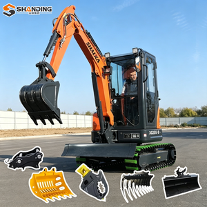 China 2.5ton Crawler Mini Digger 1ton 2ton 3ton <b>Small</b> Excavator Hydraulic Bagger Mini Excavator farm Euro5 EPA micro excavator - Product Image 1