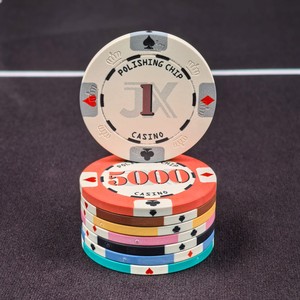 Set di Fiches da Poker in Ceramica Personalizzate con 8 Corone Incise, 12g 43mm, per Tornei e Sale da Poker a Tema - Product Image 2