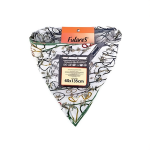 Sciarpa triangolare FulareS 60x135 cm con stampa digitale in poliestere, accessorio moda per donna - Product Image 4