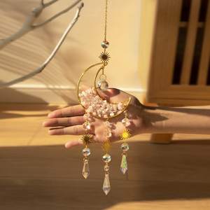 Suncatcher kristal ay güneş yakalayıcı rüya yakalayıcılar kristaller gökkuşağı yapımcısı şifa ametist güneş yakalayıcılar bahçe dekoru - Product Image 5