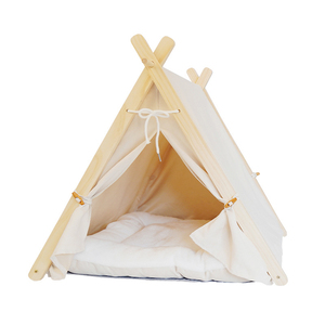 Günstige Haustier Schlaf betten mit weichem Kissen Haustier Tipi indische Zelte für kleine Hunde - Product Image 2