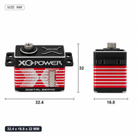 Châssis de robot Servo XQ-POWER XQ-S8218D 15KG, boîtier en aluminium, engrenage en acier, 8.4V, remplacement pour camion SCX24