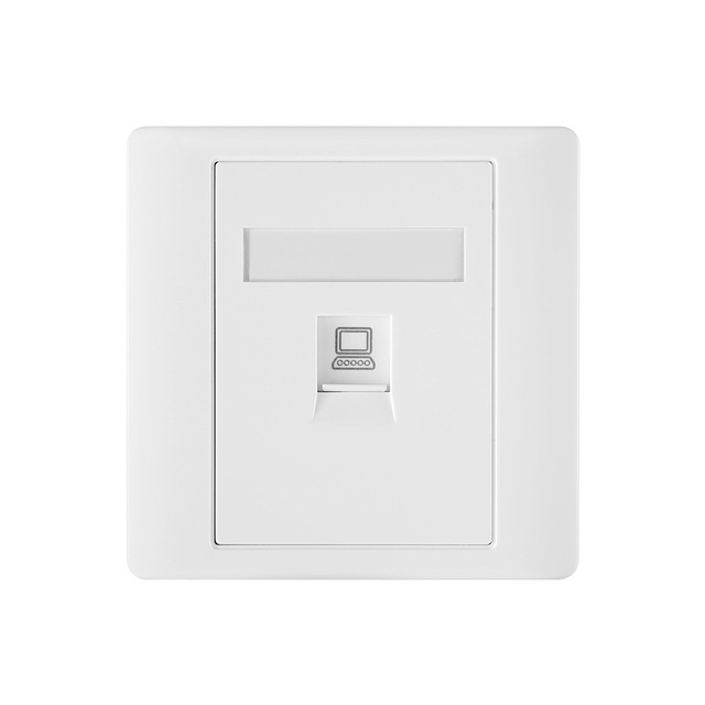 1 2 3 4 Port RJ45 Plug 86 Type Ethernet Network Module Wall Face Outlet with Face Plate Panel Telecommunications Product