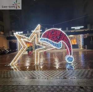 ประติมากรรมลายดาว3D คริสต์มาส LED ปรับแต่งได้ทุกขนาดสำหรับตกแต่งสวนถนนห้างสรรพสินค้าและงานเทศกาล - Product Image 3