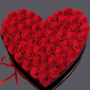 Boîte éternelle de vraies roses immortelles préservées, cadeau de la Saint-Valentin, fleurs éternelles préservées sans fin - Product Image 2