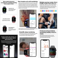 Reloj inteligente TK63, bomba de aire, tipo de bolsa de aire, presión arterial, ECG, deporte de salud, reloj inteligente para hombres y mujeres, monitoreo de salud