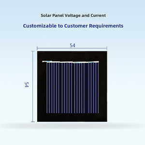 แผงโซลาร์เซลล์ขนาดเล็ก 54x54 มม. 2V โพลีคริสตัลไลน์ซิลิคอน แผ่นโฟโตโวลตาอิกแบบยืดหยุ่นเคลือบอีพ็อกซี่ สำหรับชาร์จแบตเตอรี่ - Product Image 4