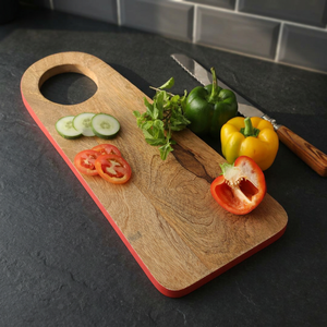 Planches à découper en bois de manguier pour fruits, légumes, pizza, pain – Ustensiles de cuisine suspendus pour planches à découper et planches à fruits - Product Image 5