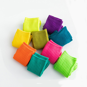 Rắn Màu Thời Trang Dệt Kim Chải Kỹ Cotton Trẻ Em Vớ Slouch Trẻ Em Trẻ Chàng Trai Cô Gái Crew Gân Bé Vớ Bộ - Product Image 4