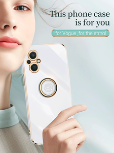 เคสฝาหลังสีทึบอุปกรณ์เสริมโทรศัพท์มือถือชุบแบบนิ่ม TPU นิ่มหรูหราสำหรับ A96 OPPO/<span class=keywords><strong>reno7z</strong></span> /oneplus Nord N20 5G ห่วงเคสโทรศัพท์ - Product Image 2