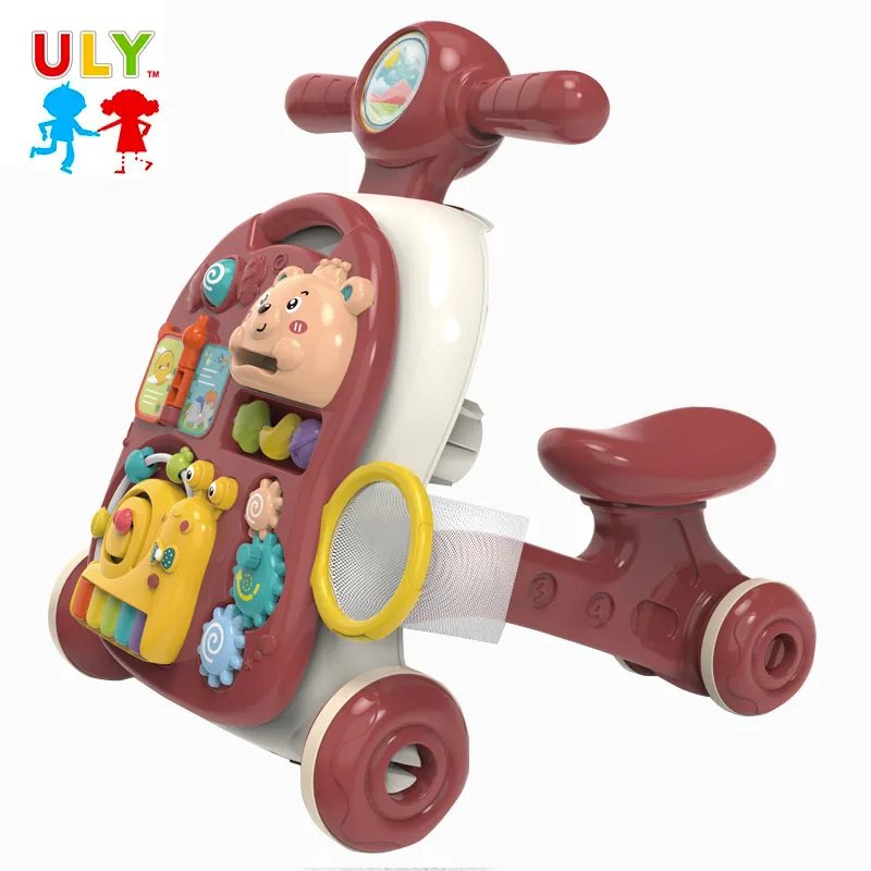 Educational Active Center Multifunktional 4 In 1 Sit-to-Stand-Lern-Walker-Rennwagen Baby Walker-Roller für Kleinkinder