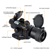 Ohhunt Fabrication OEM Personnalisée 1X30 Viseur Point Rouge Tactique avec Viseur Laser Vert