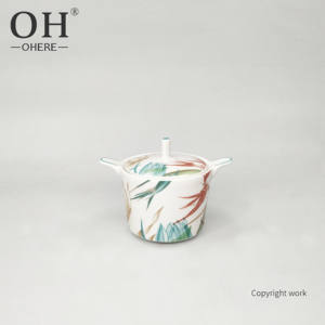 Ensemble de thé Oh Luxury Plant Prianted avec pot à thé et boîte de conserve Meilleur service à café familial et de café en Chine - Product Image 3