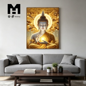 Decorazione per la Casa, Arte di Buddha in Acrilico Temperato <span class=keywords><strong>con</strong></span> Cornice, Design Murale Stampato su Tela, Quadro da Parete per Decorazione - Product Image 3