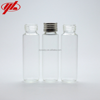 Percetakan khusus borosilikat Tubular kaca Vial sekrup botol kaca dengan tutup plastik gabus