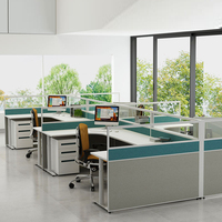 Poste de travail Mobilier de bureau Prix Tableaux Bureau moderne 2 4 5 Poste de travail Bureau Centre d'appels Poste de travail pour plusieurs personnes Bureau