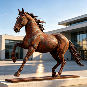 Escultura de Caballo de Acero <span class=keywords><strong>Corten</strong></span> de Estilo Industrial Retro para Parques al Aire Libre, Tamaño Personalizado - Product Image 6
