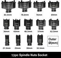 Kit de douilles à écrous de broche en acier allié 13 pièces, séparateur de roulement pour réparation automobile, usage universel, marque HTL