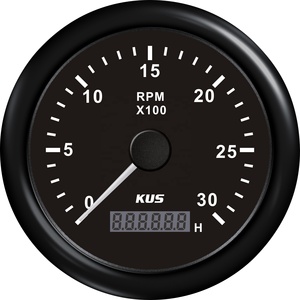 KUS 85mm Marine Auto <span class=keywords><strong>Tacho</strong></span> Meter RPM Tacómetro 12V/24V 3000RPM para motor diésel REV Counter - Product Image 3
