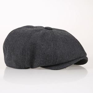 Casquette Gatsby pour homme personnalisée en laine tweed, vente en gros, chapeau Peaky Blinder, Baker Boy, 8 panneaux, casquettes de newsboy pour hommes - Product Image 2