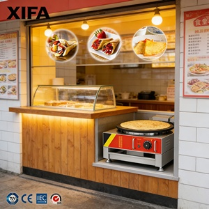Machine <span class=keywords><strong>à</strong></span> crêpes électrique automatique en acier inoxydable de qualité <span class=keywords><strong>professionnelle</strong></span> avec plaque rotative pour hôtel industriel - Product Image 5