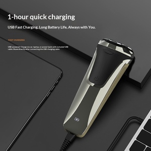 Afeitadora Eléctrica Recargable para Hombre, Impermeable, para Afeitado en Seco y Húmedo, con Cuchillas Flotantes 4D Flex y Recortador Extraíble - Product Image 2