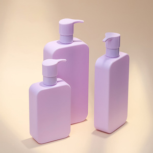 High-end Custom 250 ml 350 ml <strong>500</strong> ml Flat Square <strong>Plastic</strong> Lotion <strong>Bottle</strong>, Shampoo <strong>Bottle</strong>, Shower <strong>Bottle</strong> - Product Image 2