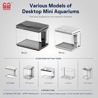 Aquarium avec système de circulation optimisé intégré, design ultra silencieux, mini aquarium pour poissons d'intérieur