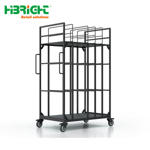 Heavy Duty Industrial Cardboard <b>Transport</b> Trolley Multi-Partitioned Logistics Cart with Wheels for Warehouse and Packaging Area - Product Image 1