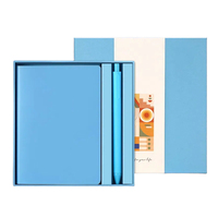 Source Factory A6 mini bolsillo portátil pequeño con bolígrafo Oficina PU cuero tapa blanda diario cuaderno caja de regalo conjunto para la escuela