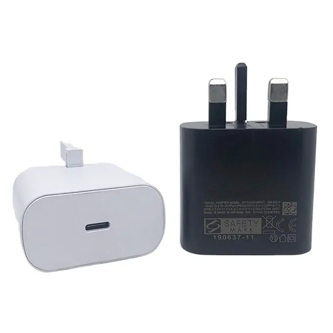 Gốc 25W Loại C Sạc Cắm Anh Power Adapter Ta800 Đối Với Samsung Galaxy Note10 S21 S22 Siêu Nhanh Tường Sạc