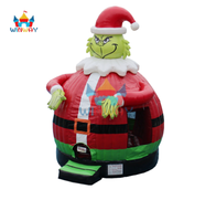 Château gonflable pour enfants, Père Noël et Grinch, en PVC écologique, pour fêtes de fin d'année, décoration de Noël intérieure et extérieure, en solde