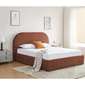 Lit Queen Size de Luxe Moderne Haut de Gamme, Design Simple, Technologie Bois-Tissu, Meuble Tendance pour Chambre Principale avec Rangement - Product Image 5