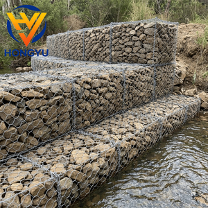 ตะกร้ากาเบียนชุบสังกะสีคุณภาพสูงขนาด 2x1x1 เมตร พร้อมแผ่นรองกาเบียนเคลือบพีวีซี <span class=keywords><strong>80x100</strong></span> สำหรับป้องกันตลิ่งและกำแพงกันดิน - Product Image 5
