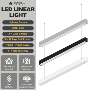 Lampe suspendue industrielle en aluminium commerciale en aluminium 6000K 30W LED lumière linéaire de <span class=keywords><strong>tube</strong></span> de LED suspendue de supermarché - Product Image 1