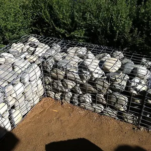 Nouveaux produits Galvanisé Galfan Znal alliage Enduit gabion boîte et gabion panier 2m x 1m x 1m, 2x1x0.5m De Pologne