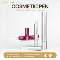 Stylo applicateur cosmétique vide en métal pour sérum et huile à cuticules, avec mécanisme rotatif