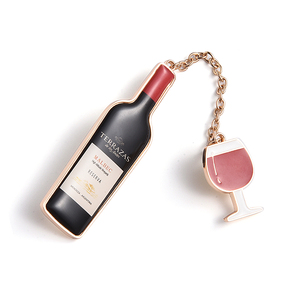 Bottiglia di vino rosso bicchiere Bar Club pubblicità Pin barista bottone in metallo distintivo - Product Image 6
