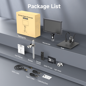 <span class=keywords><strong>Microscope</strong></span> électronique stéréo numérique Microlong avec carte 32 Go, caméra, écran 10,1 pouces, vidéo 1080P - Product Image 2
