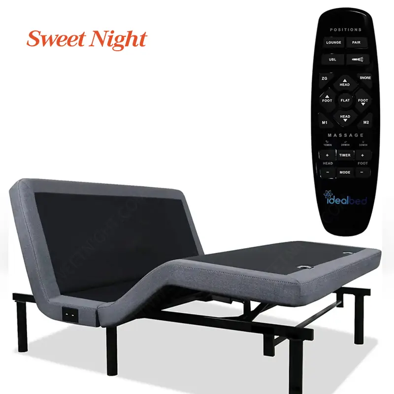 motors for adjustable beds Frame for Bedroom Furniture Modern Foldable adjustable Wireless Remote Electric Bed