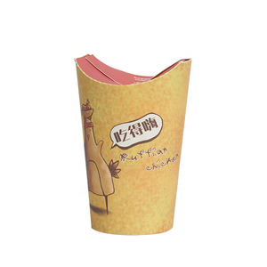Caja <span class=keywords><strong>de</strong></span> cartón personalizada para patatas fritas, caja <span class=keywords><strong>de</strong></span> cartón plegable para pollo, <span class=keywords><strong>taza</strong></span> <span class=keywords><strong>de</strong></span> chips desechables - Product Image 1