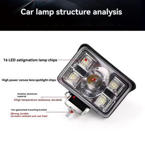 Phare de travail <span class=keywords><strong>LED</strong></span> laser bicolore 12-80V, projecteur <span class=keywords><strong>longue</strong></span> <span class=keywords><strong>portée</strong></span> 500M, faisceau blanc <span class=keywords><strong>et</strong></span> jaune, feu <span class=keywords><strong>antibrouillard</strong></span> tout-terrain pour camion, VTT, SUV - Product Image 6