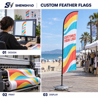 Drapeau publicitaire personnalisé en plumes, écologique, portable, en polyester, imprimé numériquement, résistant au vent (35 mph), en fibre de carbone, à levage automatique
