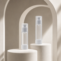Flacon pompe sans air en acrylique transparent en gros pour salons de beauté, emballage de lotions et sérums pour soins de la peau