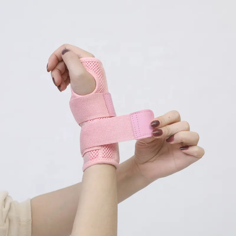 Hot Sales Sport Adjustable Breathable Wrist Splint Fitted Wrist Support Wrist Wraps Brace With Adjustable Strap