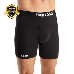 Caleçons Boxers Confortables et Respirants en Coton pour Hommes, Taille Élastique Personnalisée, Coupe Mi-Haute, Usage Quotidien, Antistatiques, Gris Gaufré – Vente en Gros - Product Image 1