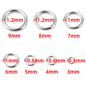Connecteurs en acier inoxydable en gros, anneaux fermés étanches pour la fabrication de bijoux DIY (pendentifs, colliers, bracelets) - Product Image 2